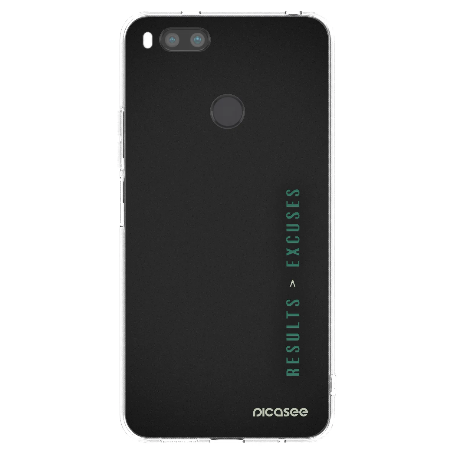 Picasee silikonový průhledný obal pro Xiaomi Mi A1 Global - Results x Excuses