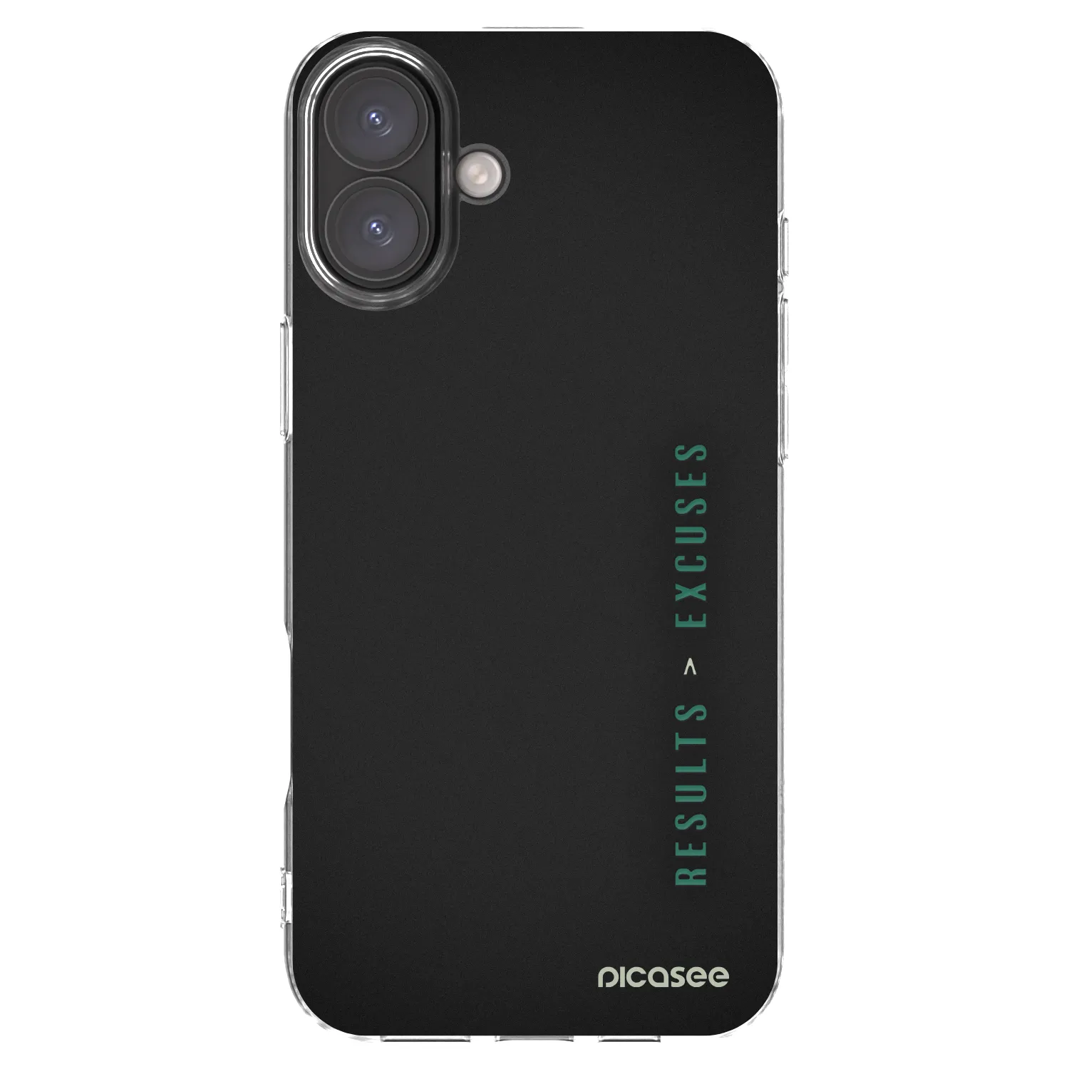 Picasee silikonový průhledný obal pro Apple iPhone 16 Plus - Results x Excuses