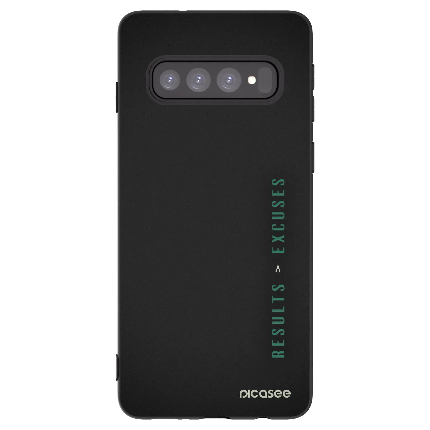 Picasee silikonový černý obal pro Samsung Galaxy S10 G973 - Results x Excuses