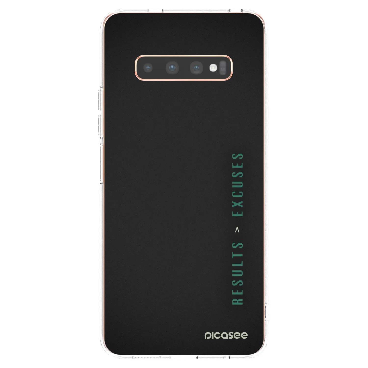 Picasee silikonový průhledný obal pro Samsung Galaxy S10 Plus G975 - Results x Excuses