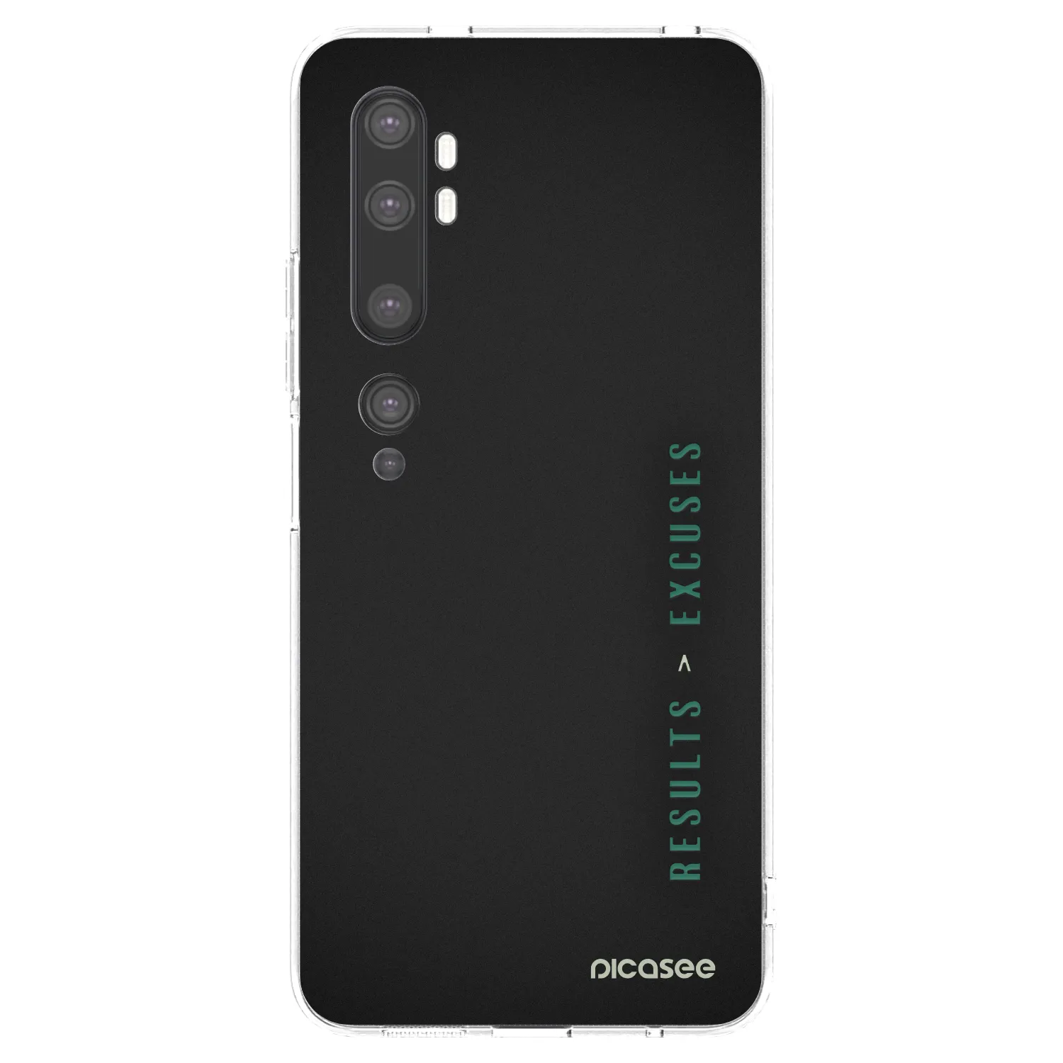 Picasee silikonový průhledný obal pro Xiaomi Mi Note 10 (Pro) - Results x Excuses