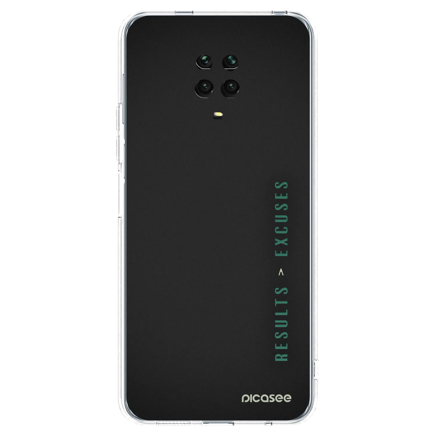 Picasee silikonový průhledný obal pro Xiaomi Redmi Note 9 Pro - Results x Excuses