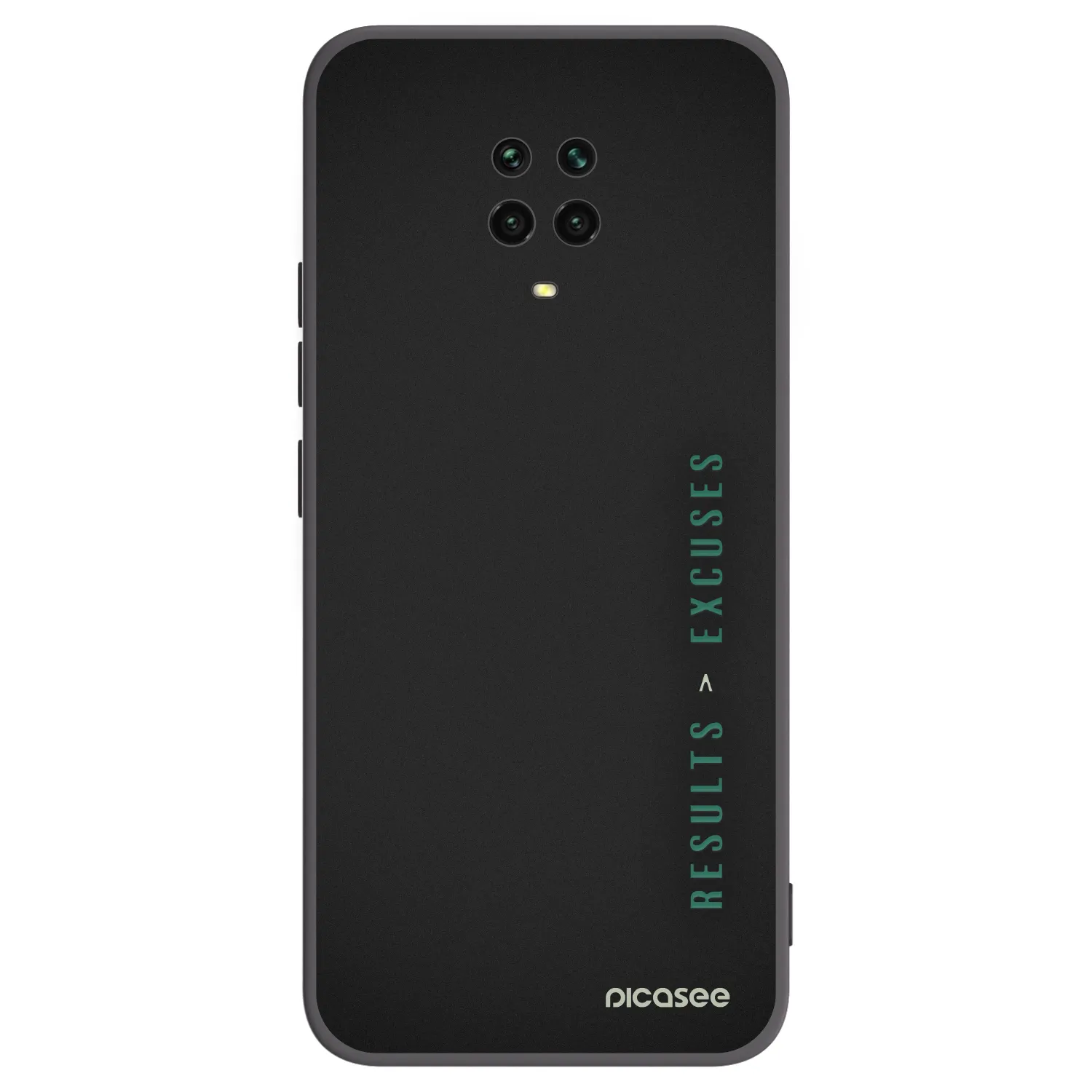 Picasee silikonový černý obal pro Xiaomi Redmi Note 9 Pro - Results x Excuses