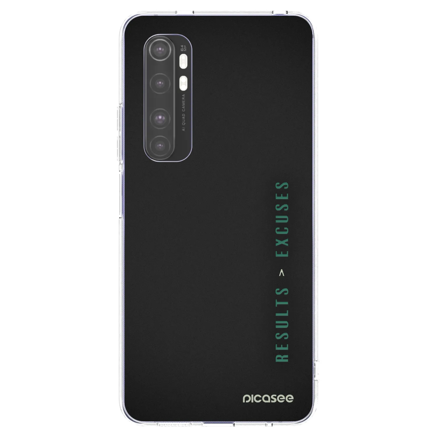 Picasee silikonový průhledný obal pro Xiaomi Mi Note 10 Lite - Results x Excuses