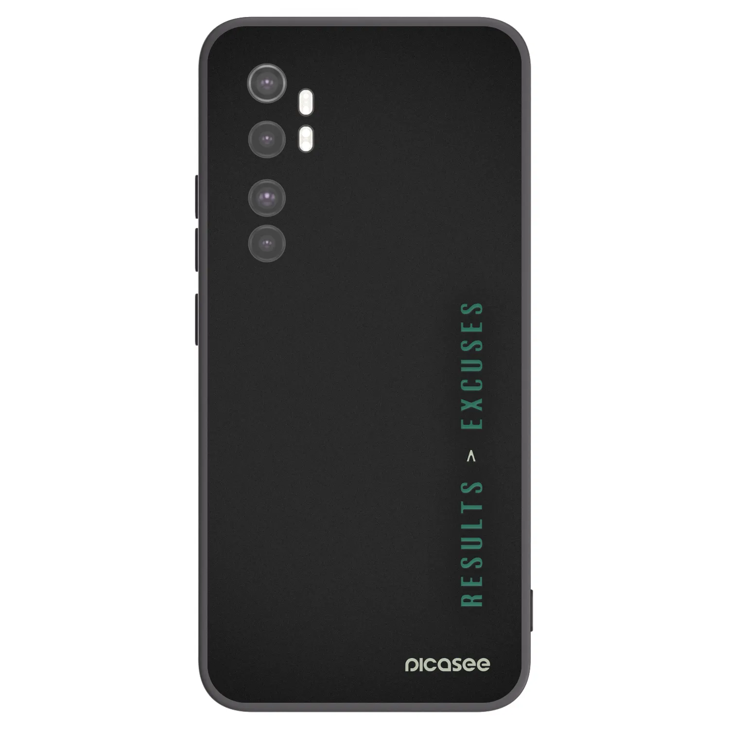 Picasee silikonový černý obal pro Xiaomi Mi Note 10 Lite - Results x Excuses