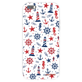 Picasee silikonový průhledný obal pro Apple iPhone 5/5S/SE - Sailor Vibes