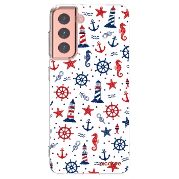 Picasee silikonový průhledný obal pro Samsung Galaxy S21 5G G991B - Sailor Vibes
