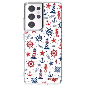 Picasee silikonový průhledný obal pro Samsung Galaxy S21 Ultra 5G G998B - Sailor Vibes
