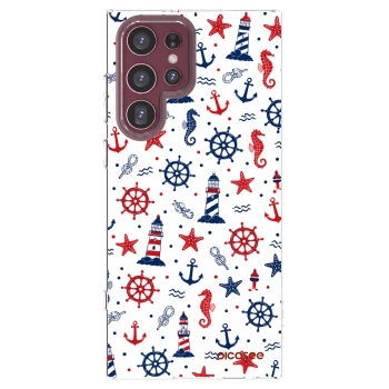 Picasee silikonový průhledný obal pro Samsung Galaxy S22 Ultra 5G - Sailor Vibes