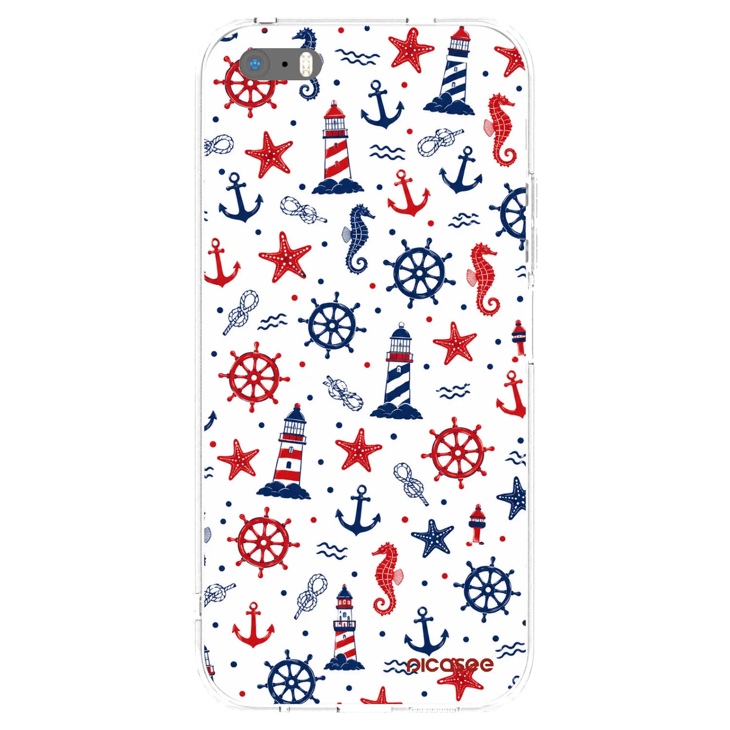 Picasee silikonový průhledný obal pro Apple iPhone 5/5S/SE - Sailor Vibes