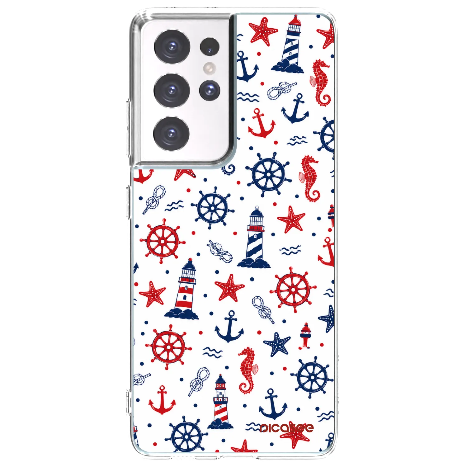 Picasee silikonový průhledný obal pro Samsung Galaxy S21 Ultra 5G G998B - Sailor Vibes