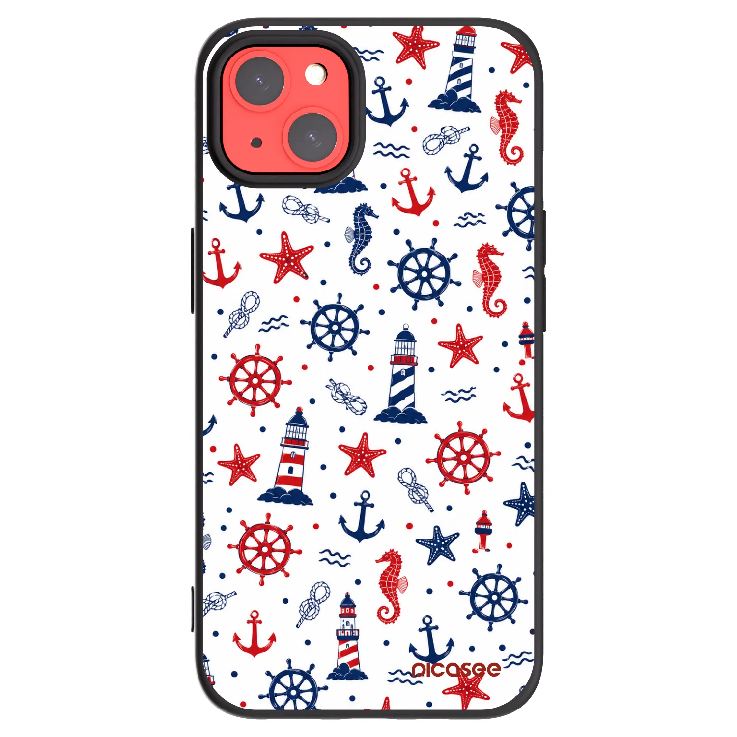 Picasee silikonový černý obal pro Apple iPhone 13 - Sailor Vibes