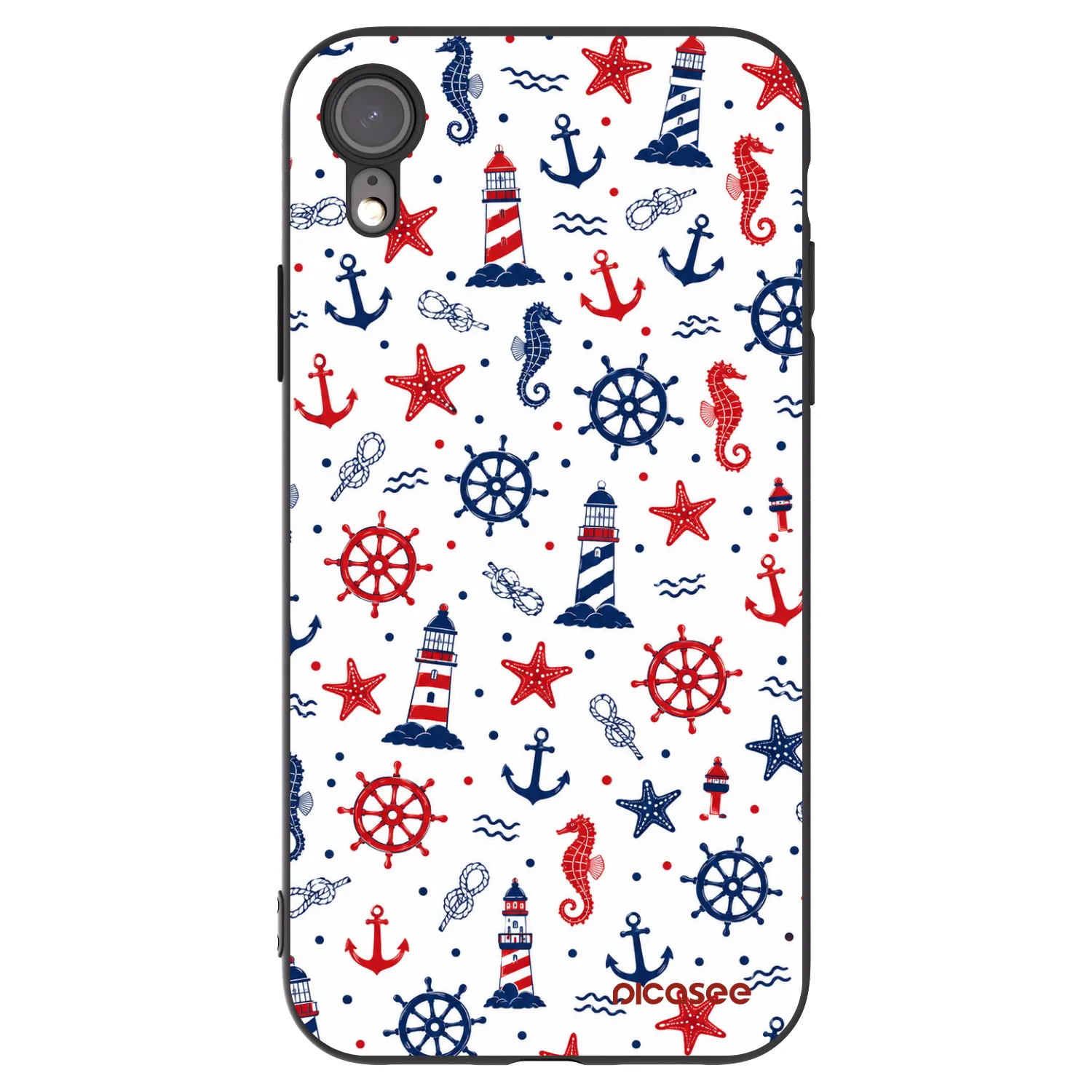 Picasee silikonový černý obal pro Apple iPhone XR - Sailor Vibes