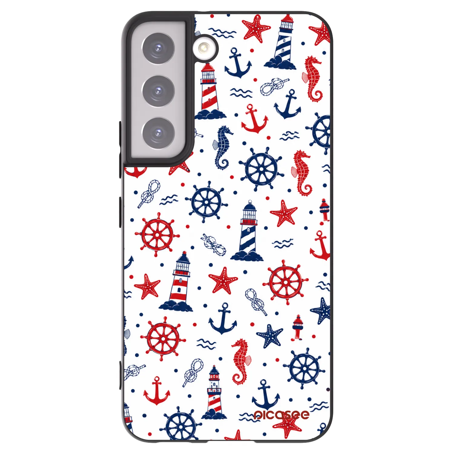 Picasee silikonový černý obal pro Samsung Galaxy S22 5G - Sailor Vibes