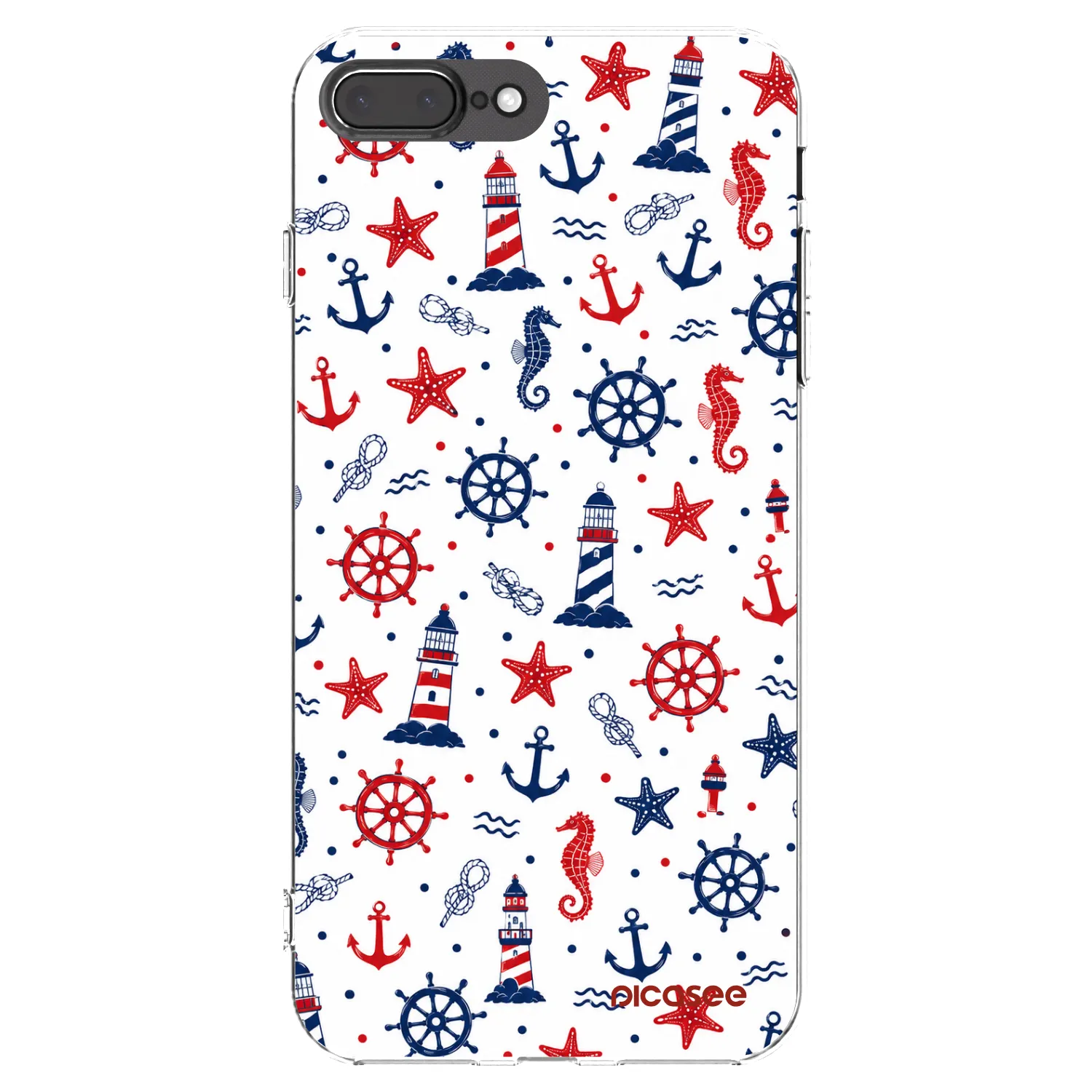 Picasee silikonový průhledný obal pro Apple iPhone 7 Plus - Sailor Vibes