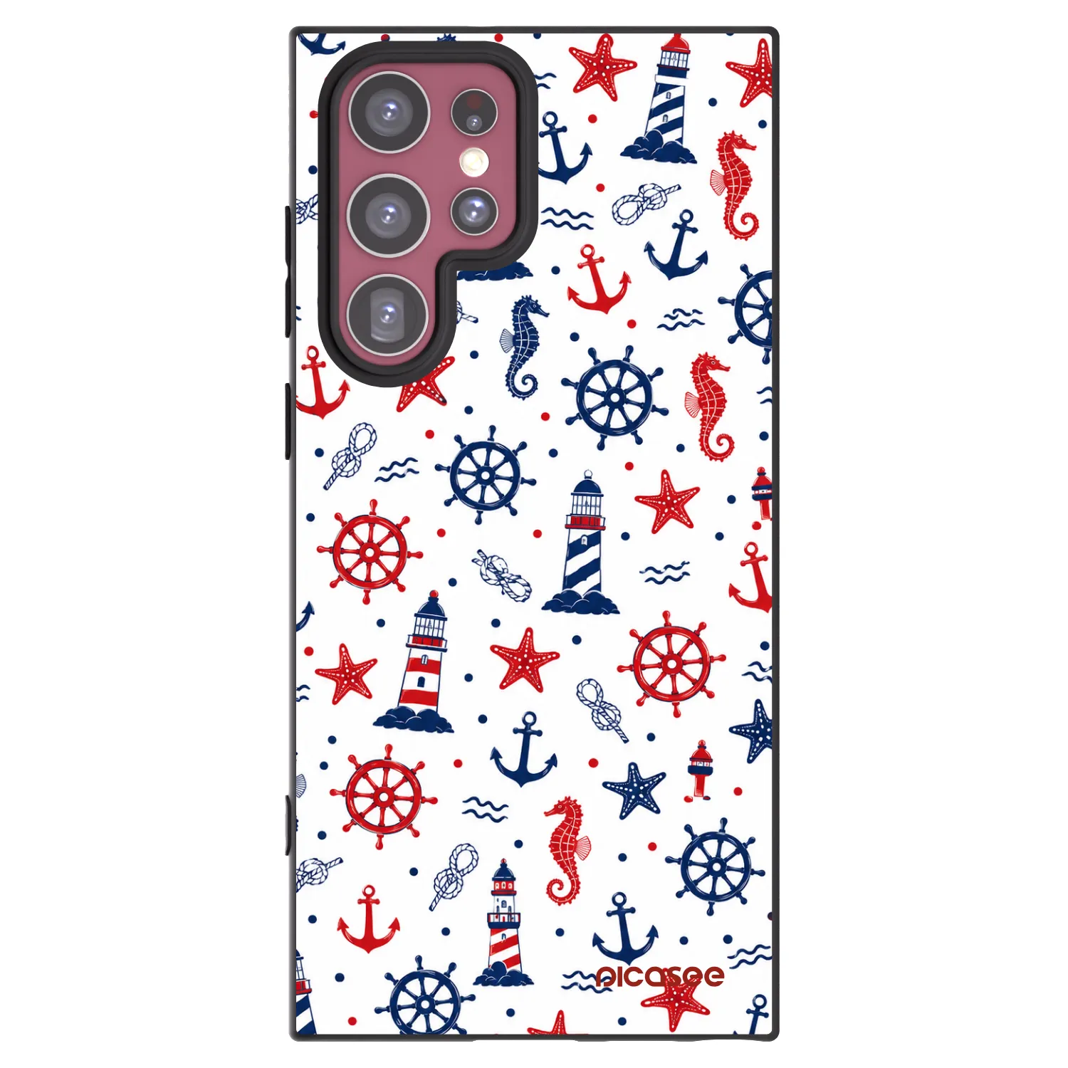 Picasee silikonový černý obal pro Samsung Galaxy S22 Ultra 5G - Sailor Vibes