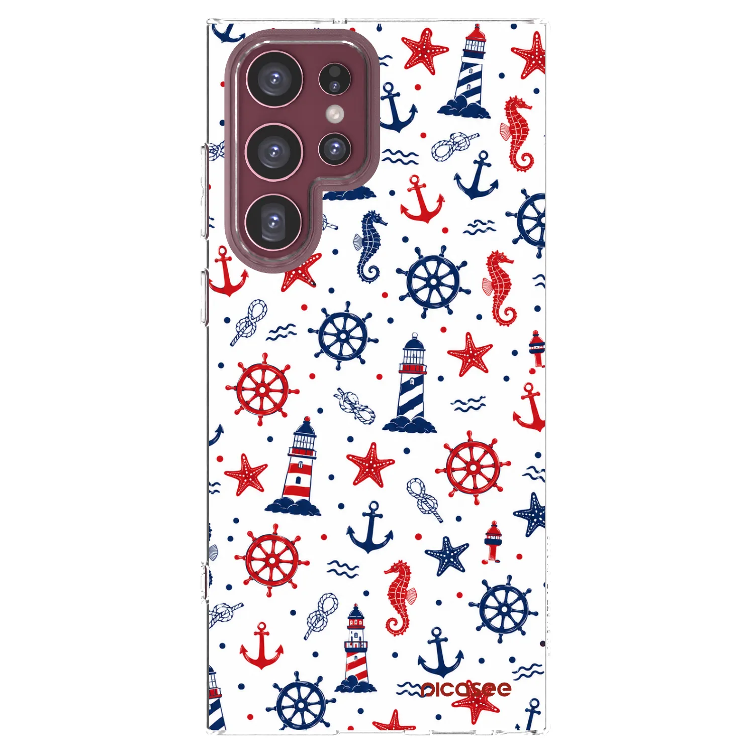 Picasee silikonový průhledný obal pro Samsung Galaxy S22 Ultra 5G - Sailor Vibes