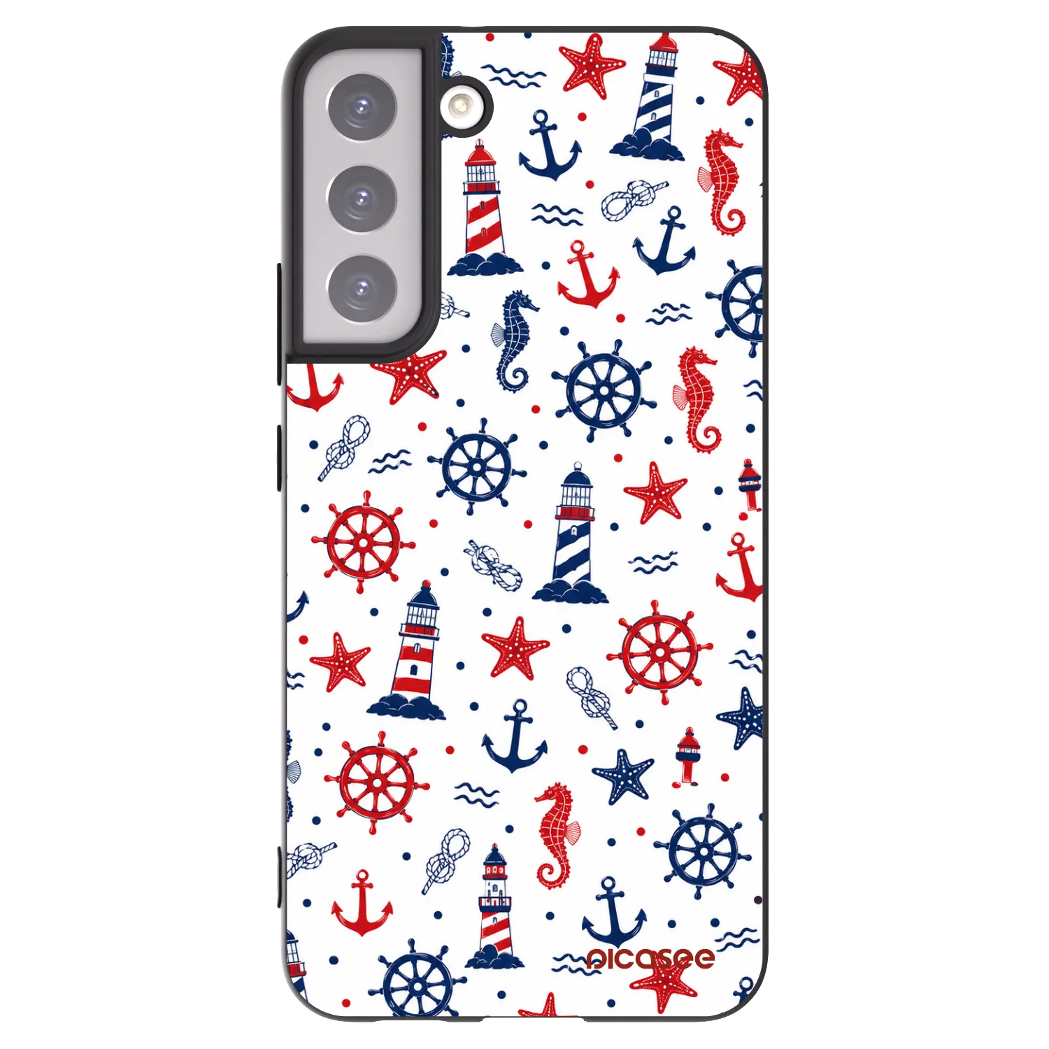 Picasee silikonový černý obal pro Samsung Galaxy S22+ 5G - Sailor Vibes