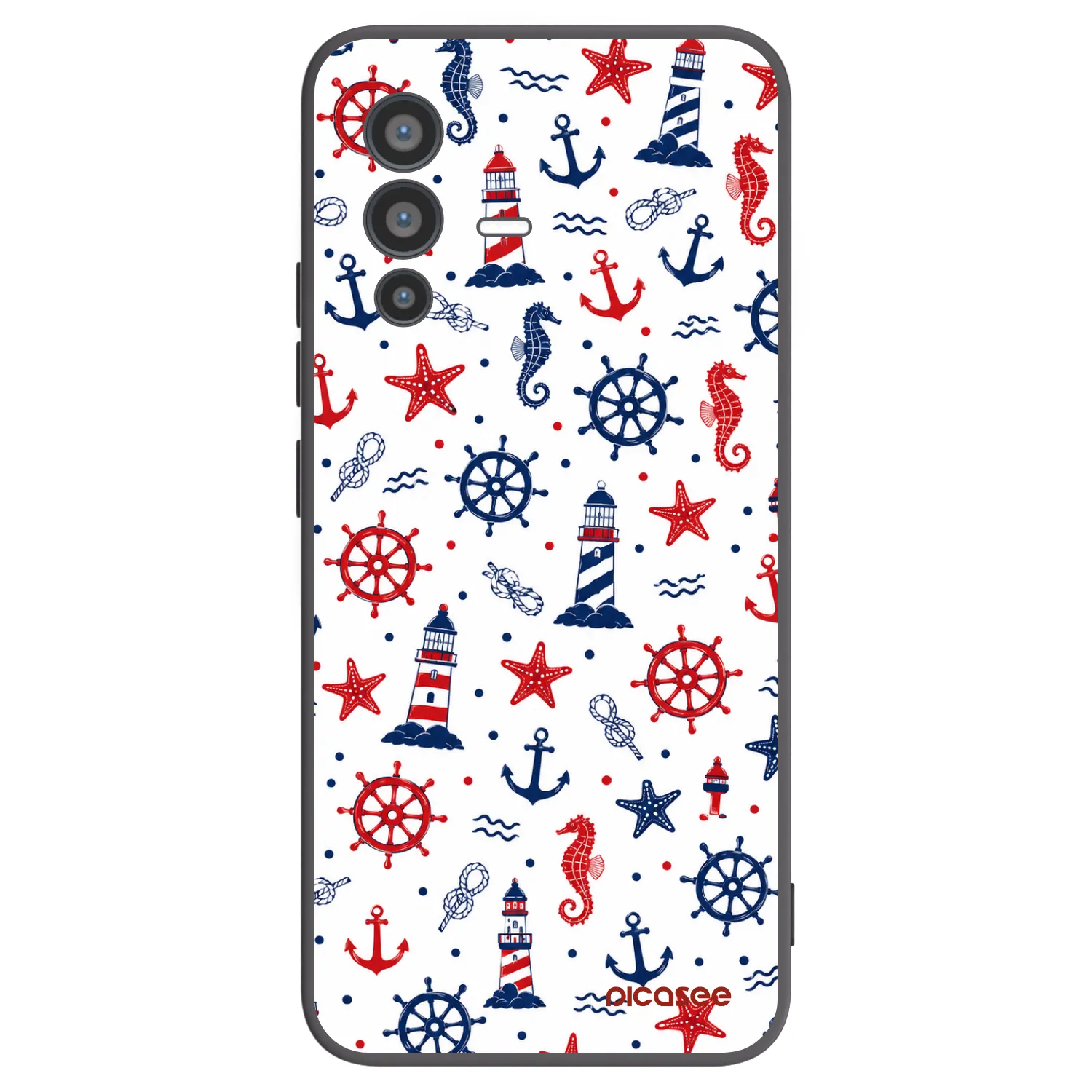 Picasee silikonový černý obal pro Vivo V23 5G - Sailor Vibes