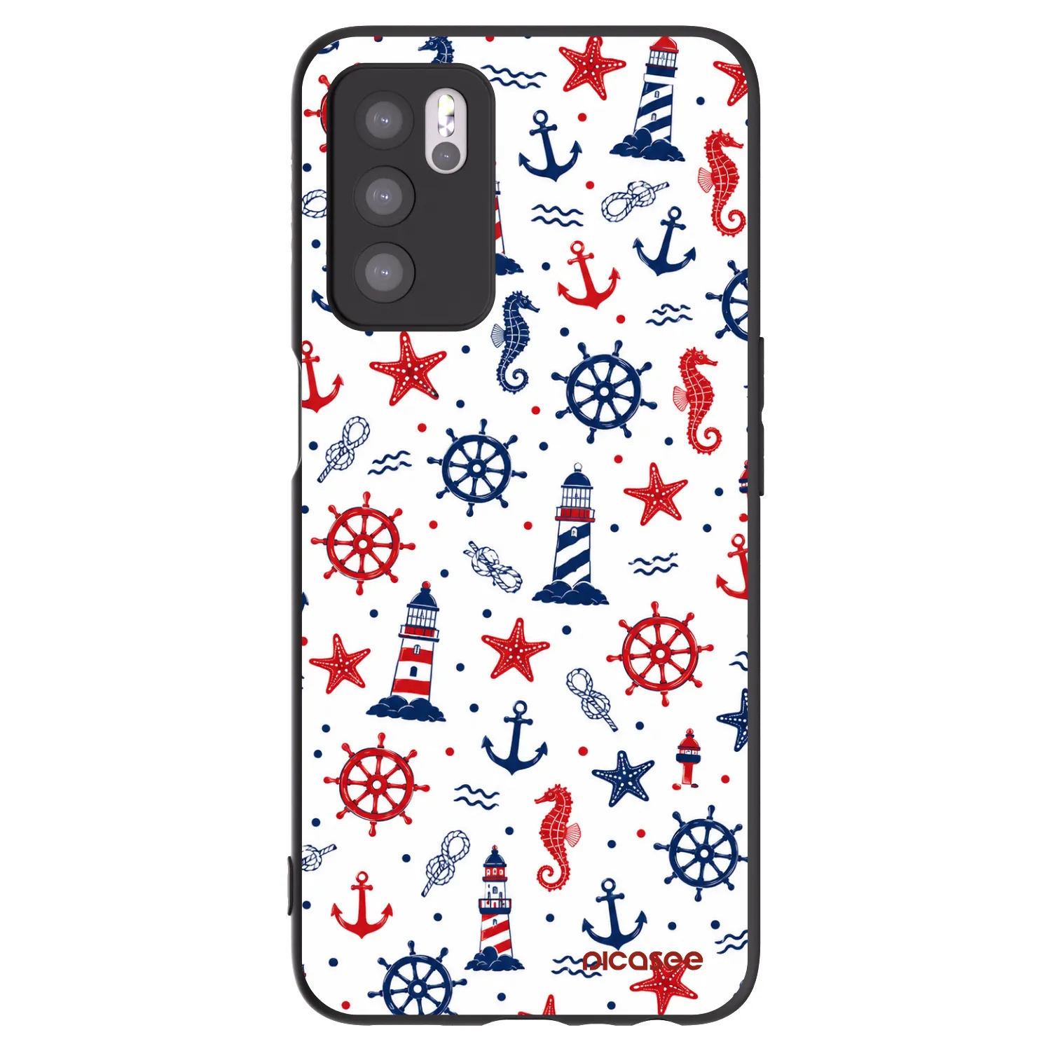 Picasee silikonový černý obal pro OPPO A16s - Sailor Vibes