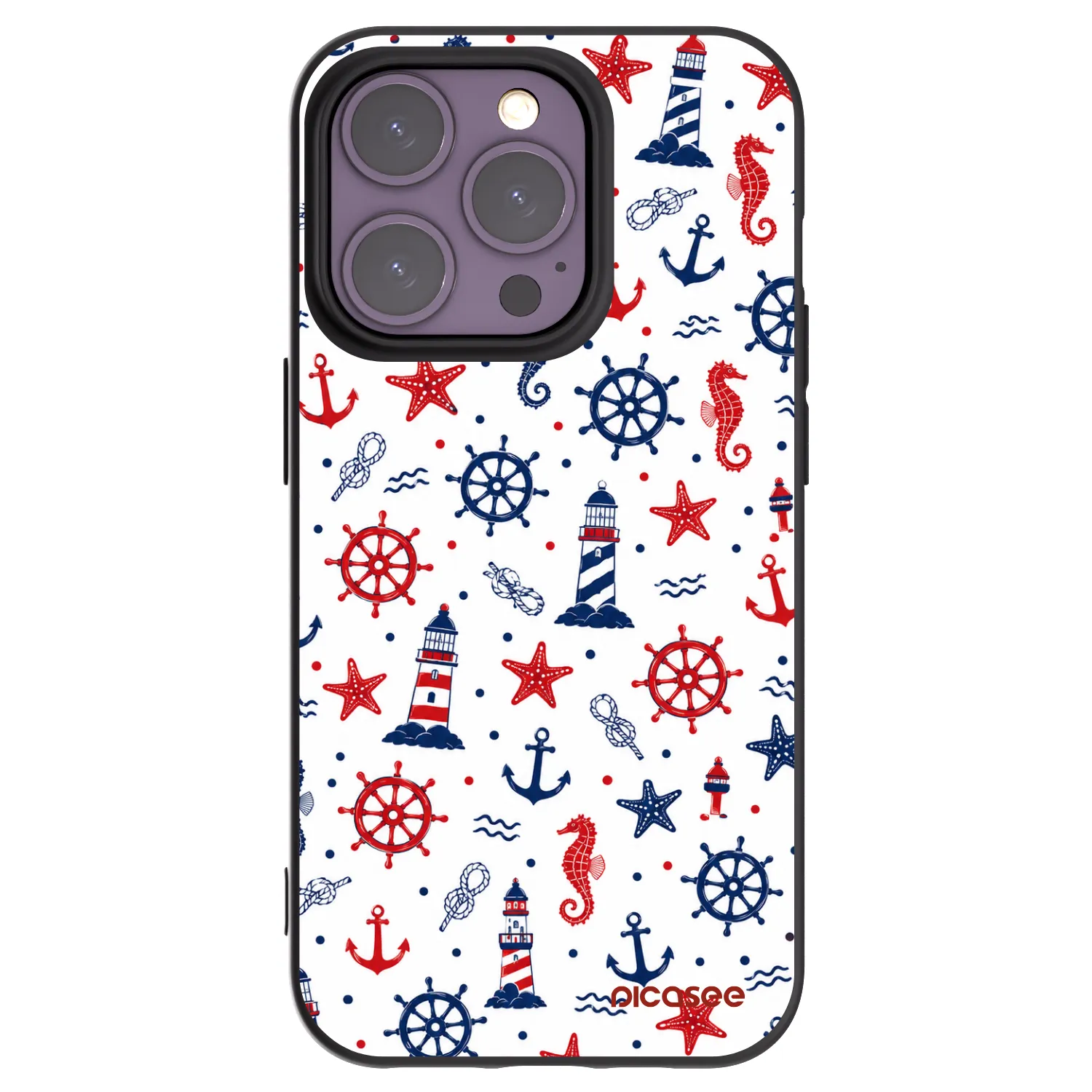 Picasee silikonový černý obal pro Apple iPhone 14 Pro - Sailor Vibes