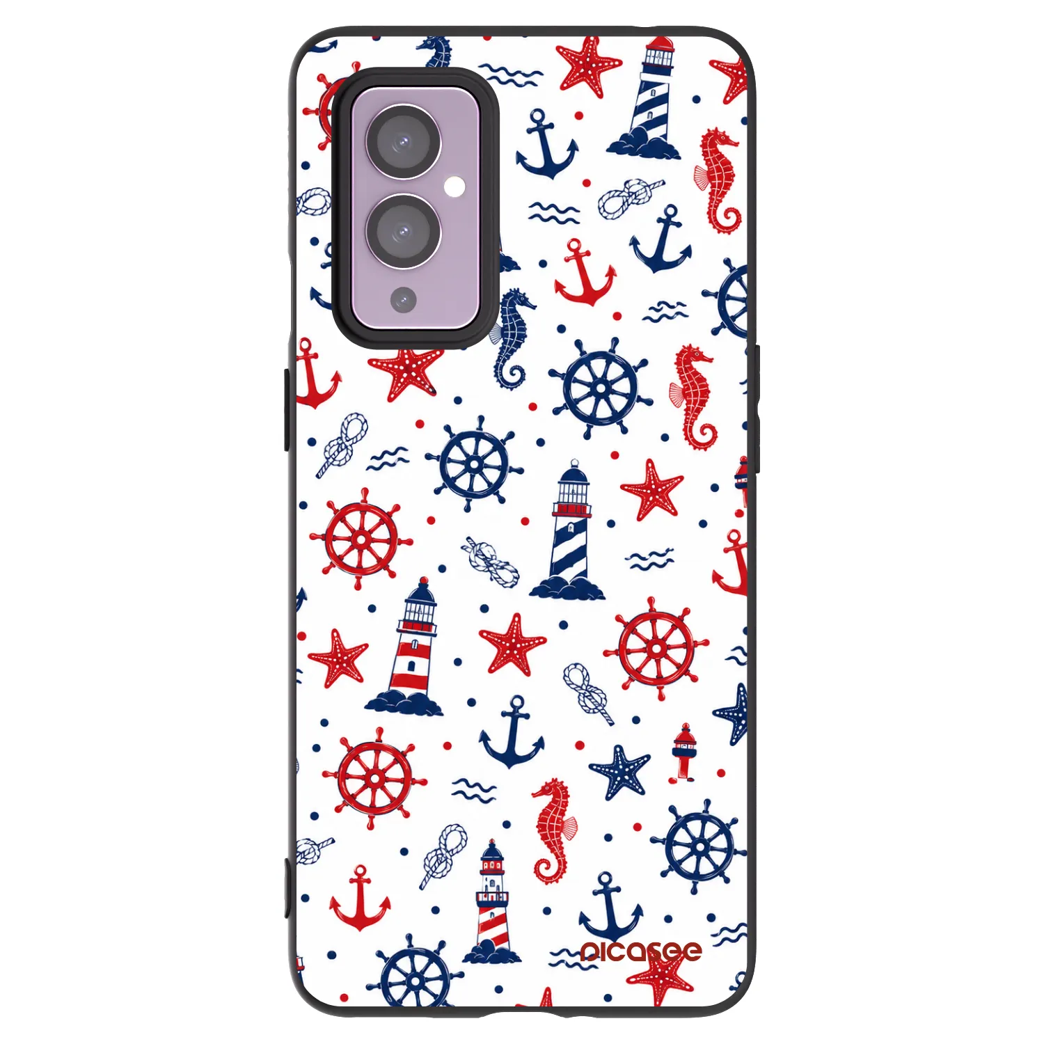 Picasee silikonový černý obal pro OnePlus 9 - Sailor Vibes