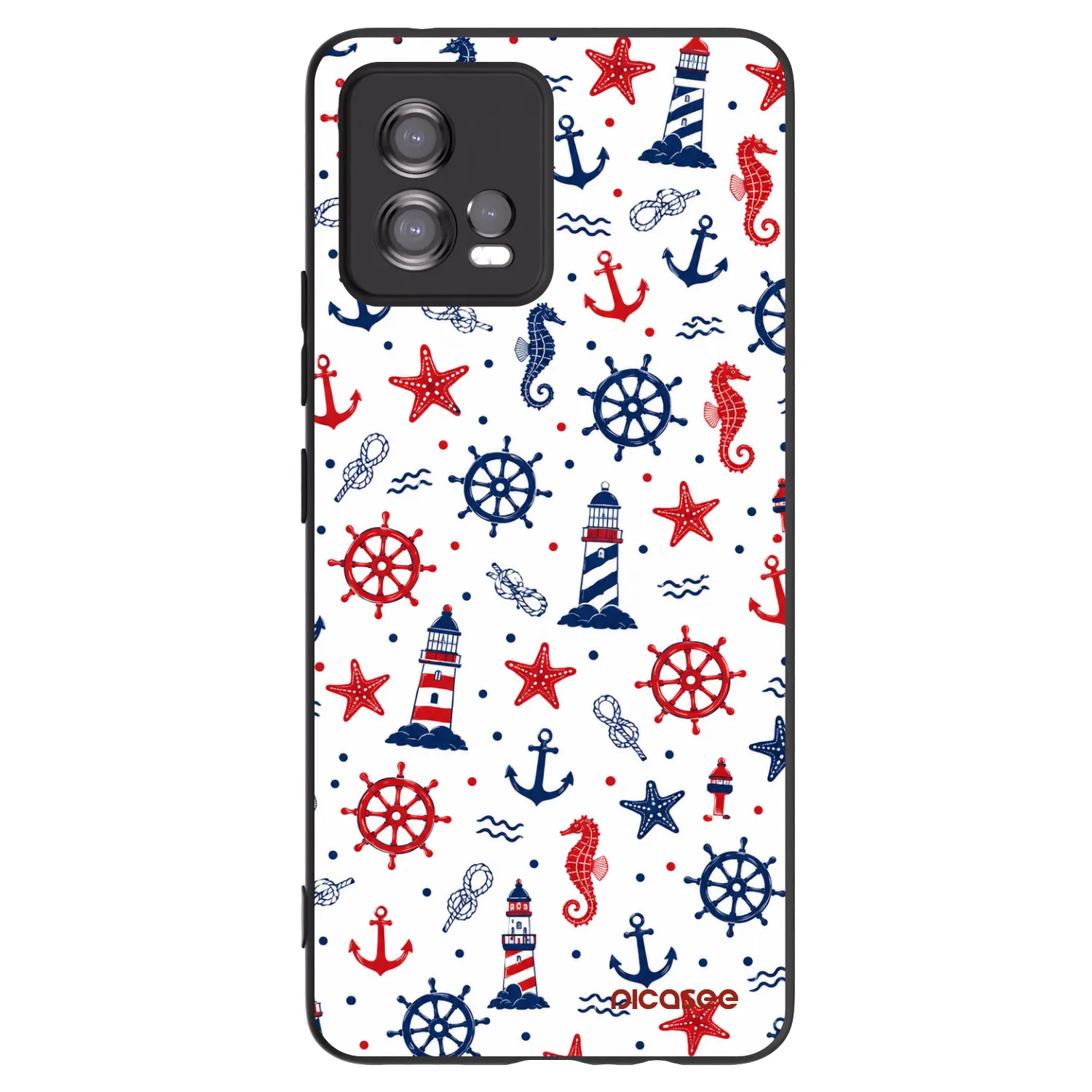 Picasee silikonový černý obal pro Motorola Moto G72 - Sailor Vibes