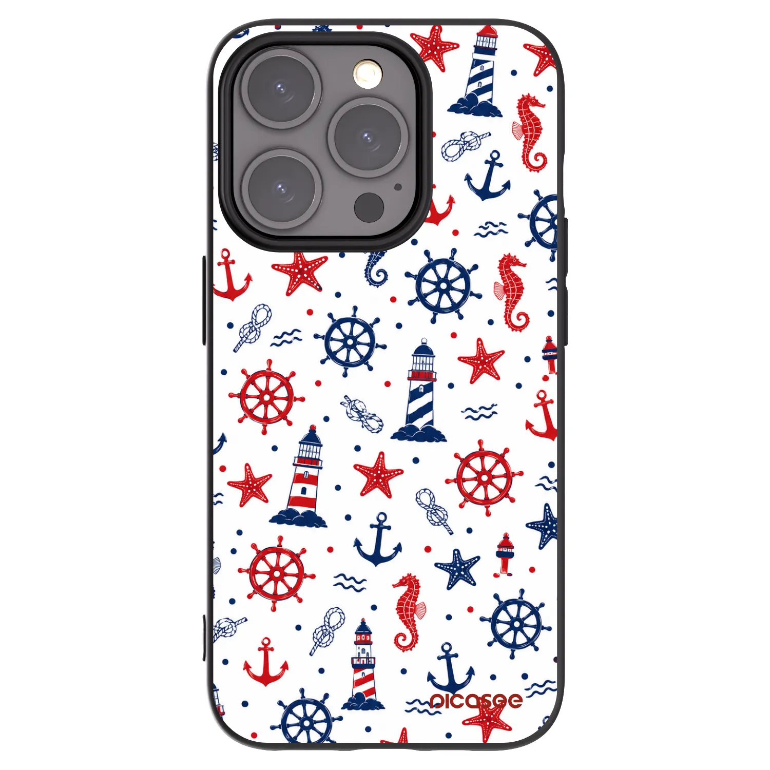 Picasee silikonový černý obal pro Apple iPhone 15 Pro - Sailor Vibes