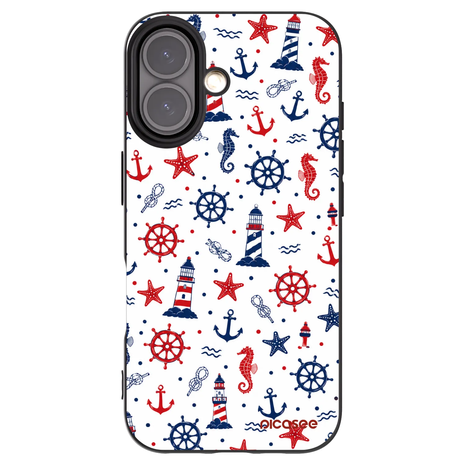 Picasee silikonový černý obal pro Apple iPhone 16 - Sailor Vibes