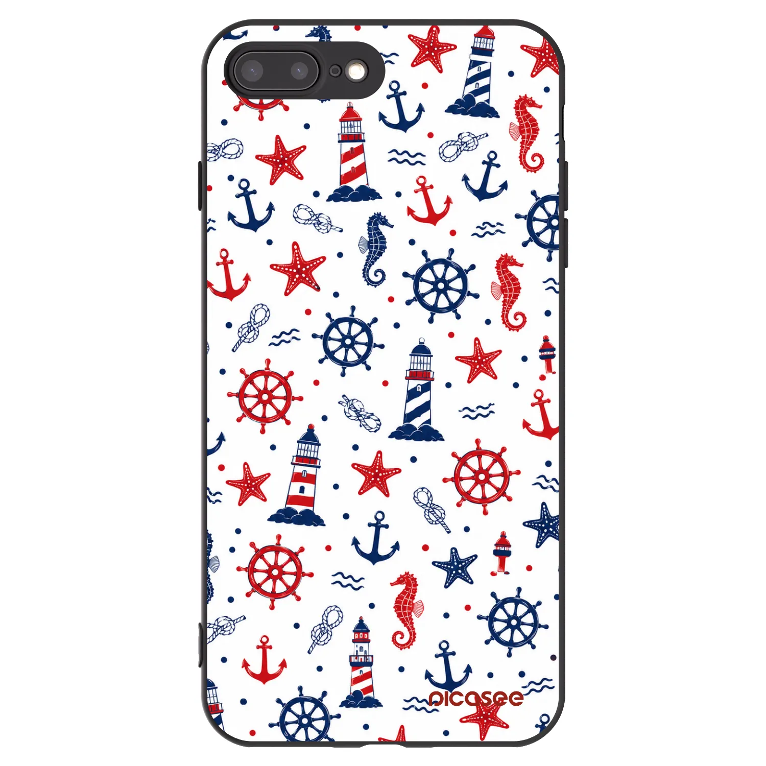 Picasee silikonový černý obal pro Apple iPhone 7 Plus - Sailor Vibes