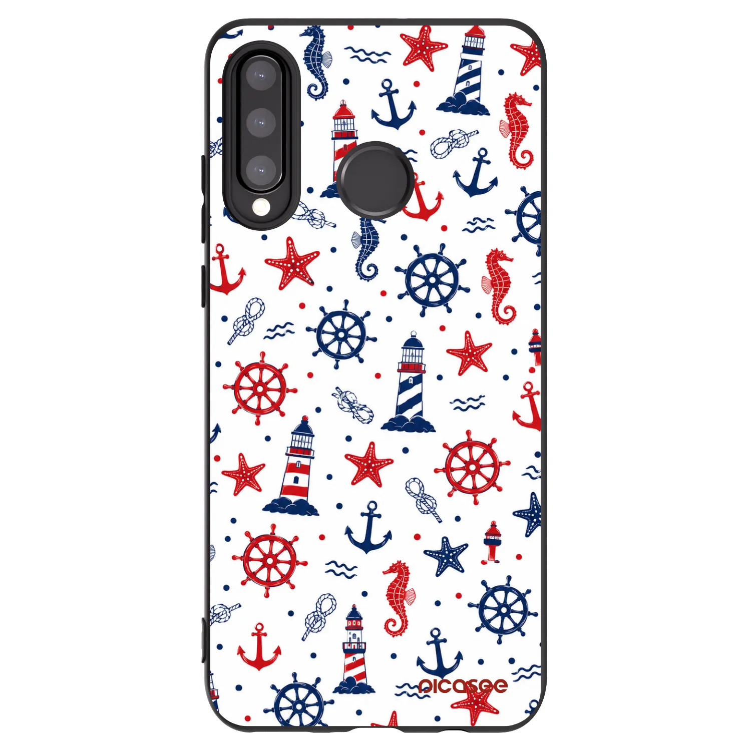Picasee silikonový černý obal pro Huawei P30 Lite - Sailor Vibes