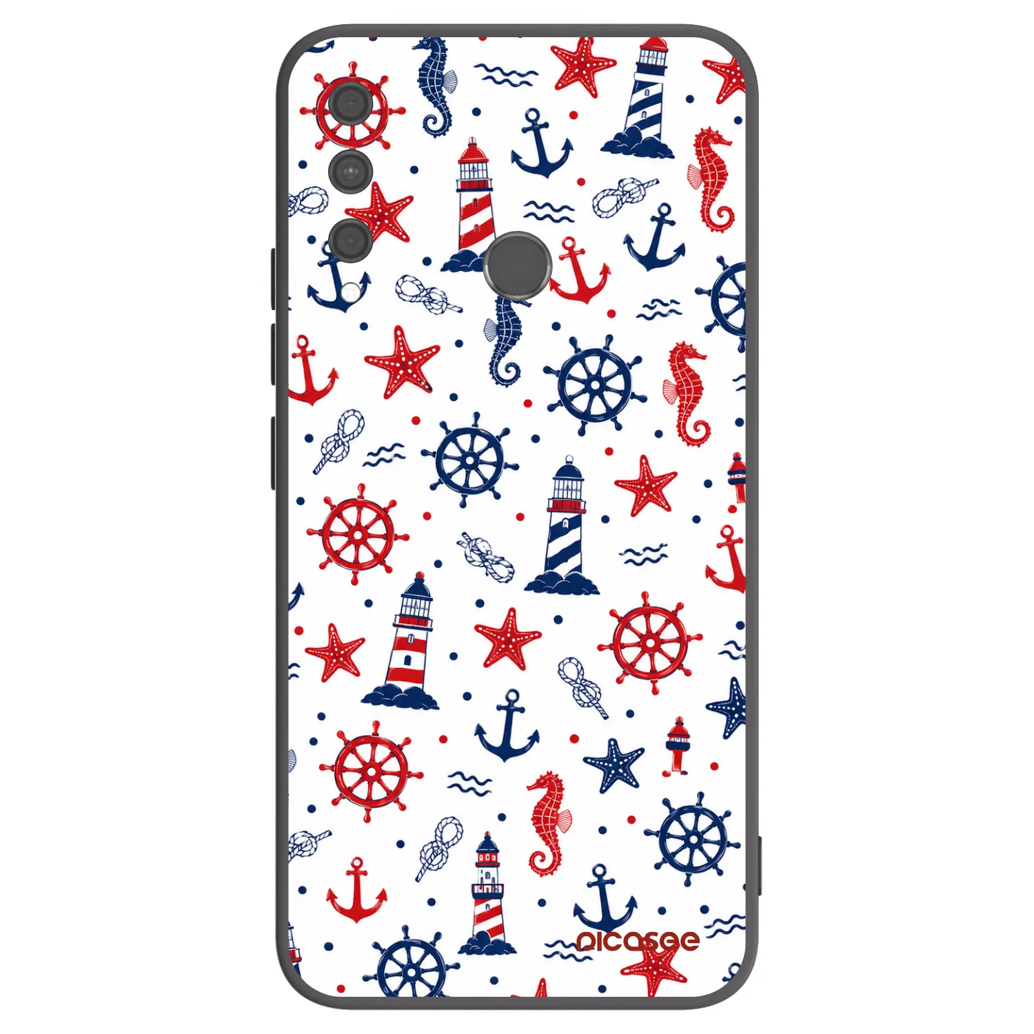 Picasee silikonový černý obal pro Huawei P40 Lite E - Sailor Vibes