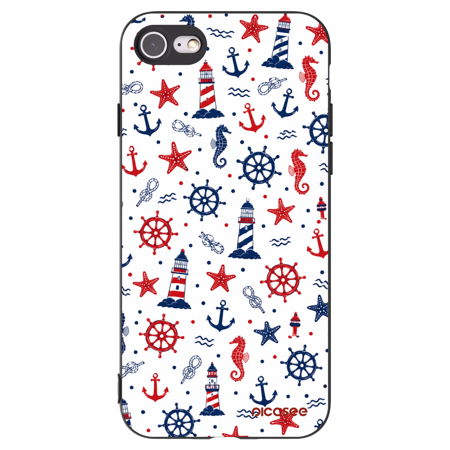 Picasee silikonový černý obal pro Apple iPhone SE 2020 - Sailor Vibes