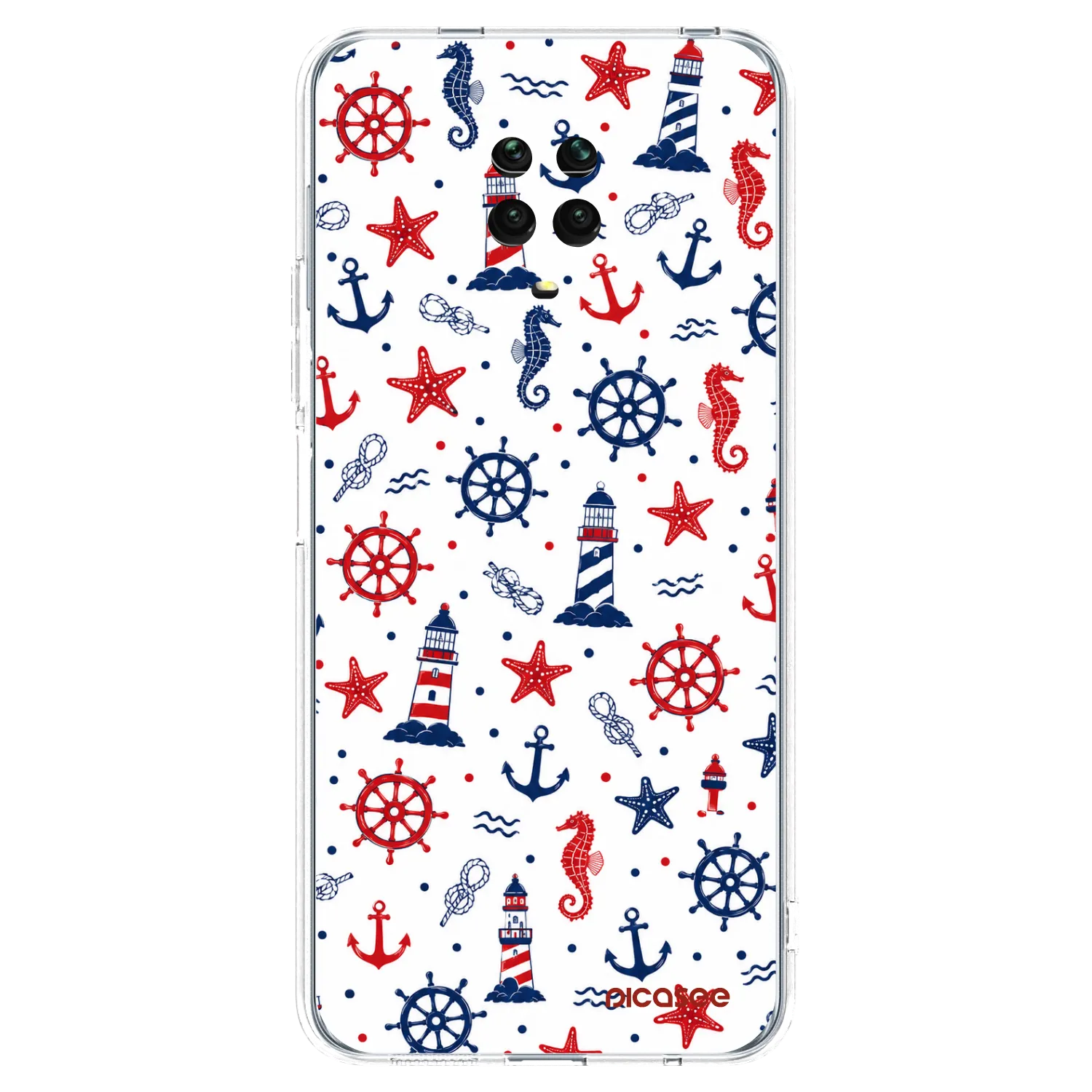 Picasee silikonový průhledný obal pro Xiaomi Redmi Note 9 Pro - Sailor Vibes