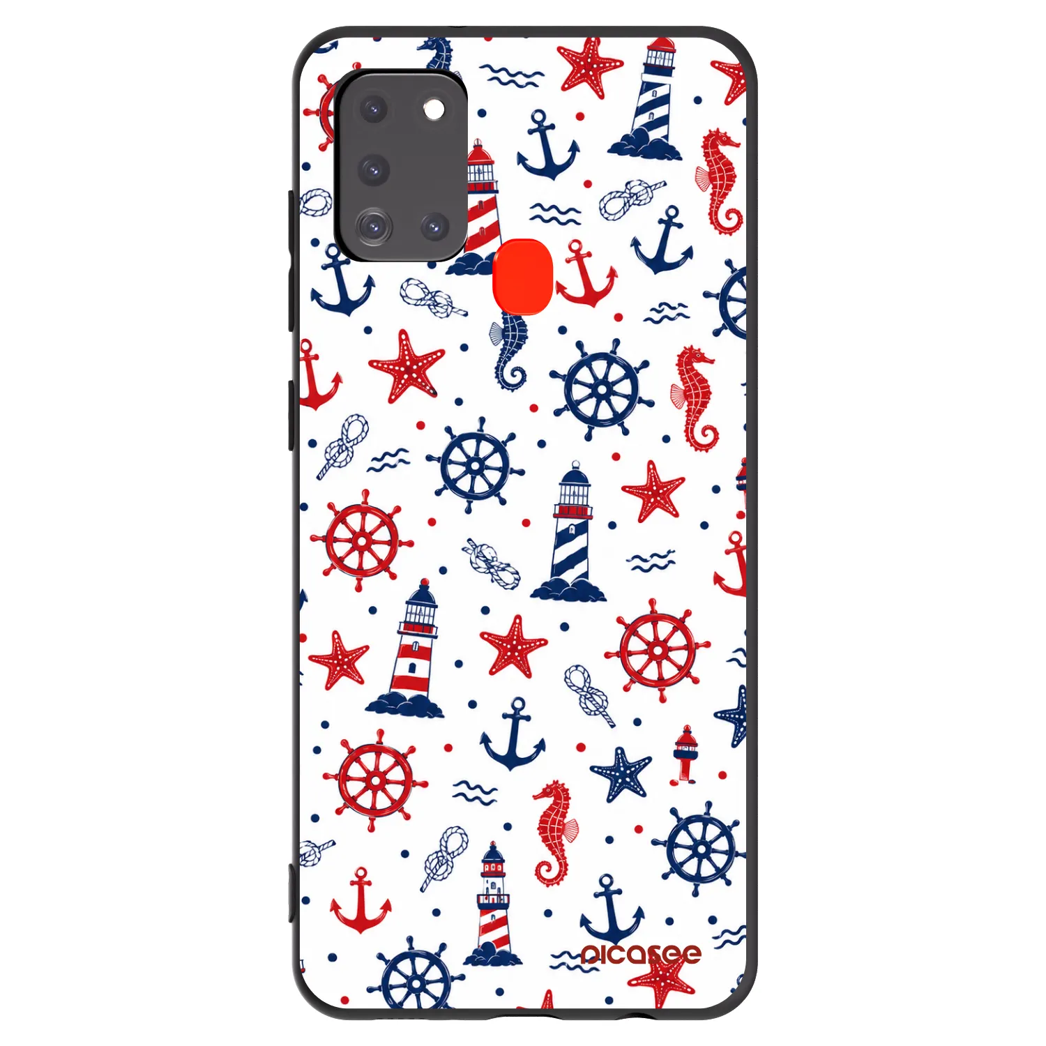 Picasee silikonový černý obal pro Samsung Galaxy A21s - Sailor Vibes