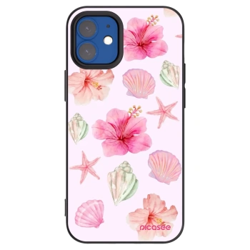 Picasee silikonový černý obal pro Apple iPhone 12 mini - Blush Lagoon