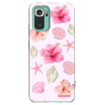 Picasee silikonový průhledný obal pro Xiaomi Redmi Note 10 Pro - Blush Lagoon