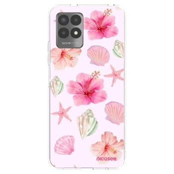 Picasee silikonový průhledný obal pro Realme 8i - Blush Lagoon