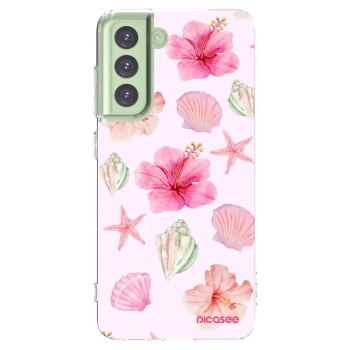 Picasee silikonový průhledný obal pro Samsung Galaxy S21 FE 5G - Blush Lagoon