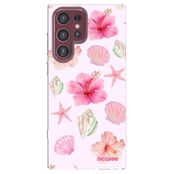 Picasee silikonový průhledný obal pro Samsung Galaxy S22 Ultra 5G - Blush Lagoon