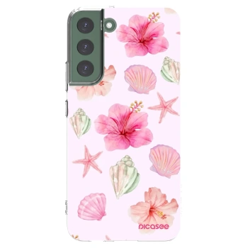 Picasee silikonový průhledný obal pro Samsung Galaxy S22+ 5G - Blush Lagoon