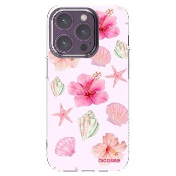 Picasee silikonový průhledný obal pro Apple iPhone 14 Pro - Blush Lagoon