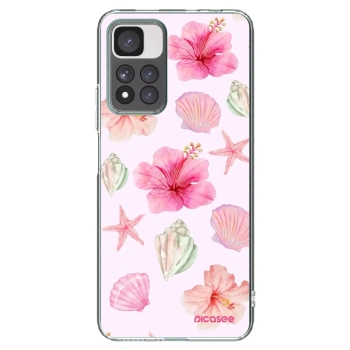 Picasee silikonový průhledný obal pro Xiaomi Redmi Note 11 Pro+ 5G - Blush Lagoon