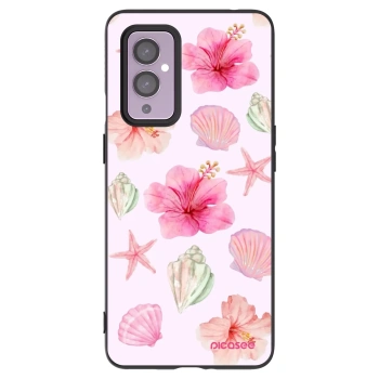 Picasee silikonový černý obal pro OnePlus 9 - Blush Lagoon