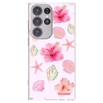 Picasee silikonový průhledný obal pro Samsung Galaxy S23 Ultra 5G - Blush Lagoon