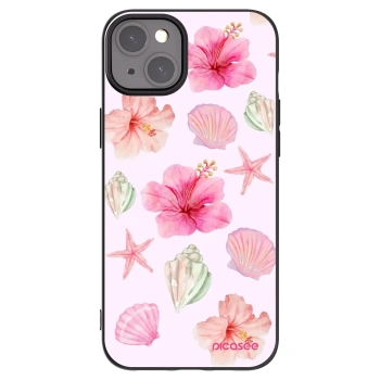 Picasee silikonový černý obal pro Apple iPhone 15 Plus - Blush Lagoon