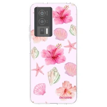 Picasee silikonový průhledný obal pro Xiaomi Poco F5 Pro 5G - Blush Lagoon