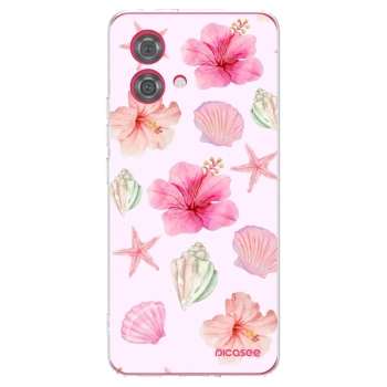 Picasee silikonový průhledný obal pro Motorola Moto G84 5G - Blush Lagoon