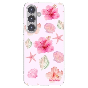 Picasee silikonový průhledný obal pro Samsung Galaxy S24 S921B 5G - Blush Lagoon
