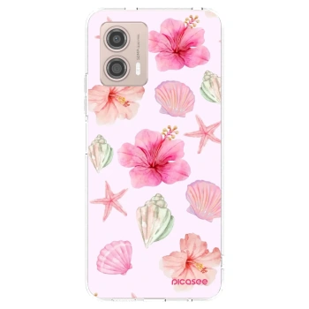 Picasee silikonový průhledný obal pro Motorola Moto G53 5G - Blush Lagoon